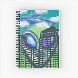 Xenomorph alien in the city notebook