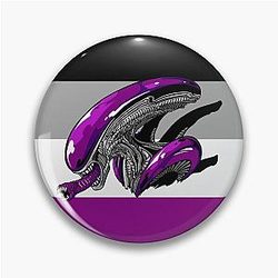 Asexual Pride Xenomorph Pin