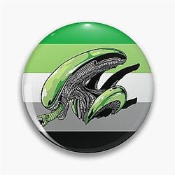 Aromantic Pride Xenomorph Pin