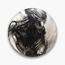 Spooky Xenomorph Halloween Art Pin
