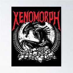 Death Metal Xenomorph Poster