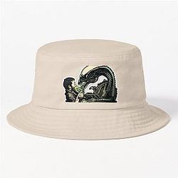 alien xenomorph eating human sticker bucket hat