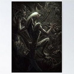 White Xenomorph Poster