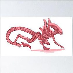 Pink Xenomorph Poster