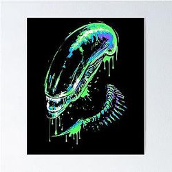 Colorful Xenomorph Poster