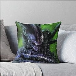 Xenomorph Throw Pillow