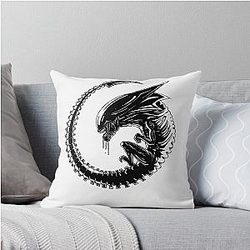 Xenomorph from the Famous Movie Throw Pillow