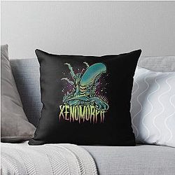 Beware the Xenomorph Throw Pillow