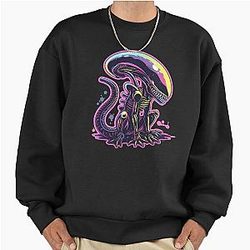 Adorable Alien Xenomorph Sticker Premium Oversized Sweatshirt