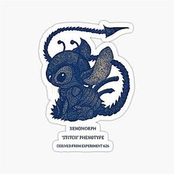 Stitch Xenomorph Sticker