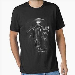 Alien Xenomorph Scratchboard Design Essential T-Shirt