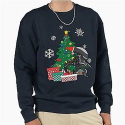 Alien Xenomorph Around The Christmas Tree Sweatshirt