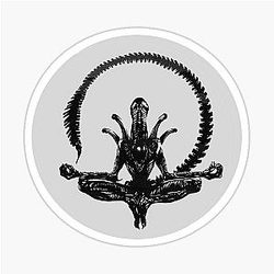 Meditating Alien Sticker