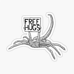 Face hugger xenomorph sticker