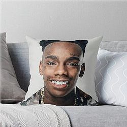 YNW Melly Smile Throw Pillow