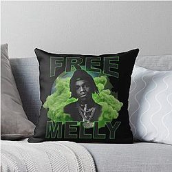 Free YNW Melly, YNW Melly Official Merchandise, Free Melly Throw Pillow