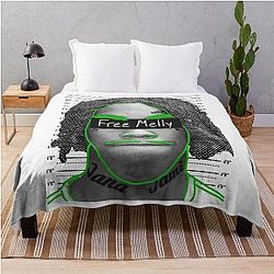 We Shine YNW Melly Jail Free Mugshot Throw Blanket