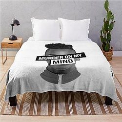 We All Shine Murders On My Mind Slim Fit Graphic Long Sleeve Throw Blanket