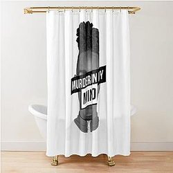 We All Shine Ynw Melly Murder My Mind  Slim Fit Novelty Graphics Female Long Sleeve Shower Curtain