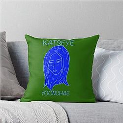 Yoonchae KATSEYE by MarcieOM Throw Pillow