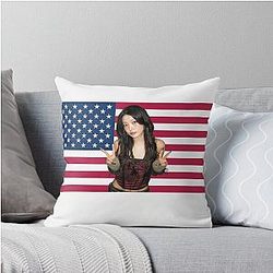 Katseye Yoonchae American Flag Pillow