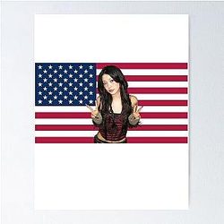 Katseye Yoonchae American Flag Poster