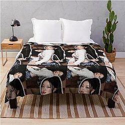 Design of singer Yoonchae from Katzeye Throw Blanket