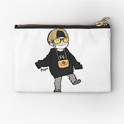 Yoongi on cute chibi art Zipper Pouch
