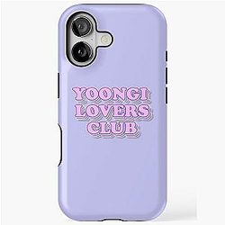 Yoongi Lovers Club Typography Design iPhone Case
