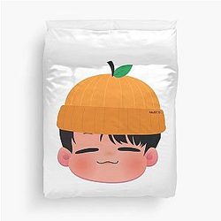 Yoongi Tangerine Beanie Duvet Cover