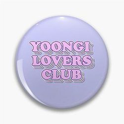 Yoongi Lovers Club Retro Typography Design Pin