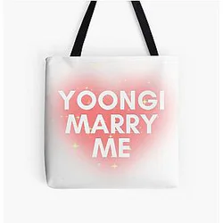 BTS Suga Marry Me Meme Tote Bag