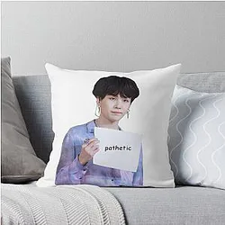 motivational yoongi throw pillow