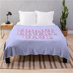 BTS Fans Club Retro Aesthetic Typography Design Throw Blanket