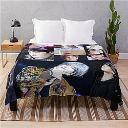 Min Yoongi Photo Collection Throw Blanket