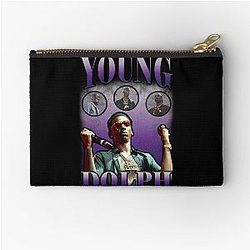 Young Dolph Purple Vintage Zipper Pouch