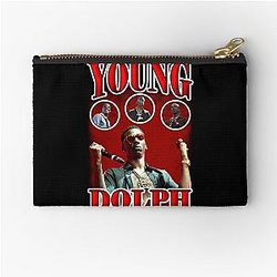 Young Dolph Red Vintage Zipper Pouch