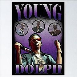 Young Dolph Purple Boot Vintage Poster