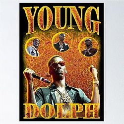 Young Dolph Fire Bootleg Victorian Poster