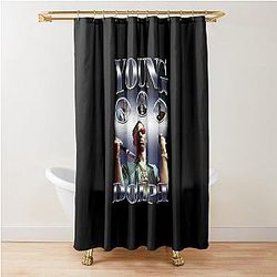 Young Dolph Silver Vintage Shower Curtain