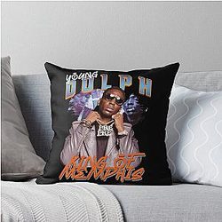 Young Dolph urban tribute throw pillow