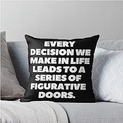 Young Dolph Every Decision We Make Leads To Figurative Doors Throw Pillow