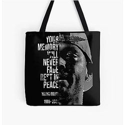 Your memory will never fade, rest in peace young.netty all over print tote bag