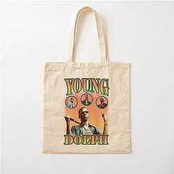 Young Dolph Orange Vintage Cotton Tote Bag