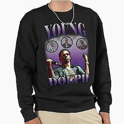 Young Dolph Purple Vintage Pullover Sweatshirt