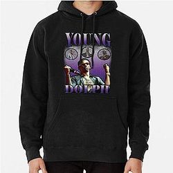 Young Dolph Purple Vintage Pullover Hoodie