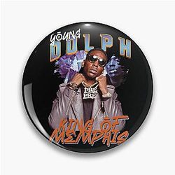 Young Dolph urban art tribute Pin