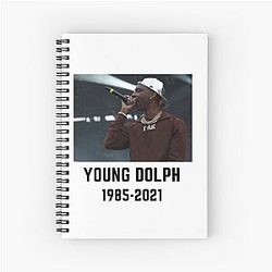 Young Dolph American Rapper Rest in peace Spiral Notebook -> Young Dolph American Rapper Rest in Peace Spiral Notebook