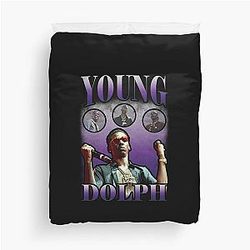 Young Dolph Purple Bootleg Vintage Duvet Cover