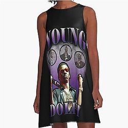 Young Dolph Purple A-Line Dress